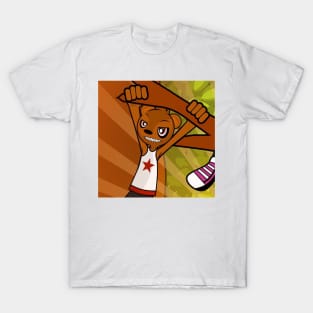 California Grizzly Hanging Onto Branch T-Shirt